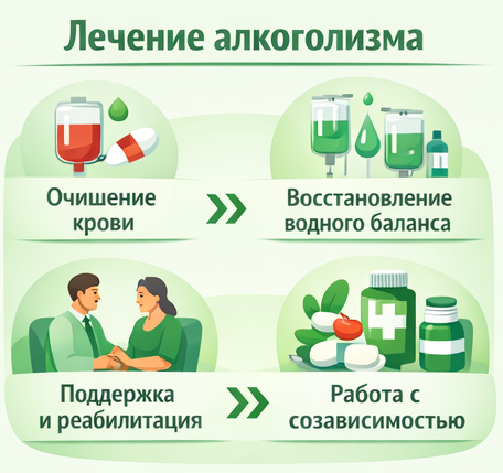лечение алкоголизма в Нязепетровске этапы